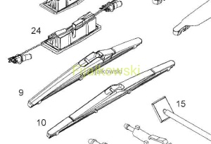 PIÓRO WYCIERACZKI TYLNEJ SZYBY ASTRA-H GTC