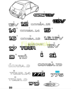 EMBLEMAT  NA TYŁ "775"