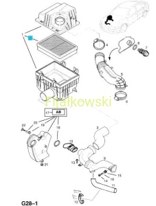 filtr powietrza X20D GM 90540600