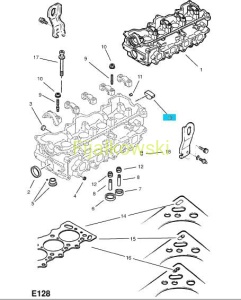 KOREK, GŁOWICA CYLINDRÓW, TYLNY