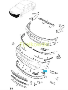 lewa wkładka zderzka Vectra C GM 2445023