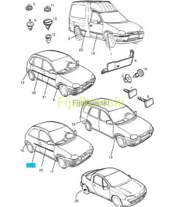 listwa ozdobna błotnika lewego CORSA B 3