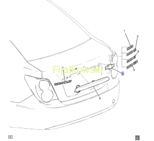 EMBLEMAT TYLNY  CHEVROLET - AVEO