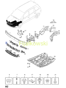 PRZEDNI OGRANICZNIK ZGNIOTU - OPEL ZAFIRA B