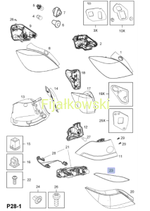 ODBLASK LEWY TYŁ - OPEL ASTRA H