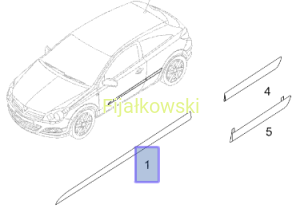 LISTWA dzwi PL Astra H 3 dzwiowa