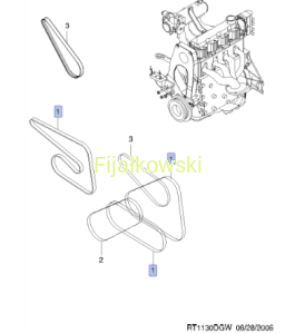 PASEK KLINOWY L=949mm