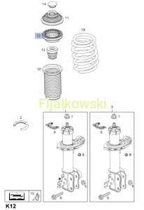 ŁOŻYSKO AMORTYZATORA (ASTRA H, SIGNUM, VECTRA C, ZAFIRA B)