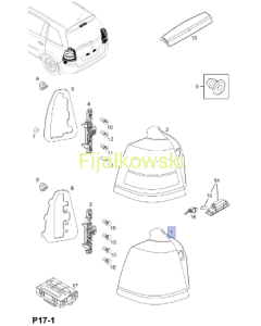 LAMPA  TYLNA ZESPOLONA - PRAWA - ZAFIRA B