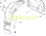 OWIEWKA NADKOLA PRAWA - OPEL ASTRA J
