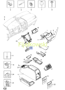 SCHOWEK KONSOLI ŚRODKOWEJ - ZAFIRA B
