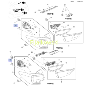 USTALACZ LAMPY TYLNEJ - ASTRA K, CROSSLAND X