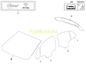 SZYBA CZOŁOWA - MOKKA/MOKKA X
