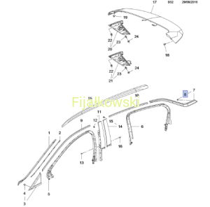 SPINKA LISTWY - ASTRA K, CROSSLAND X, INSIGNIA B