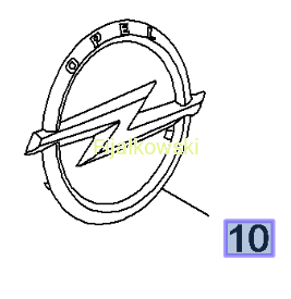 EMBLEMAT / LOGO (TYŁ) "OPEL" - MOKKA/MOKKA X