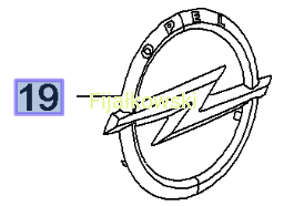 EMBLEMAT LOGO OPEL - ASTRA J, CORSA D