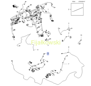 WIĄZKA PRZEWODÓW FOTELA PRZEDNIEGO - MOKKA/MOKKA X