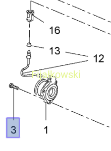 ŚRUBA, TORX, M6 X 22, CYLINDER ROBOCZY SPRZĘGŁA DO SKRZYNI BIEGÓW