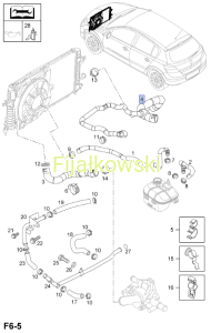 WĄŻ WYLOTOWY CHŁODNICY DOLNY - OPEL ASTRA H