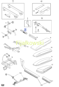 Zamek & klucz bagażnika dachowego (nr klucza 13)