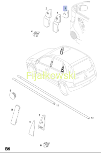 USZCZELKA,  PŁAT NAROŻNY DRZWI - OPEL CORSA C