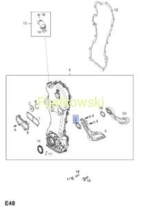 Uszczelka przewodu pompy oleju - Opel Agila A, Astra H, Corsa C, Meriva A, Tigra B