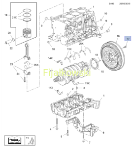 ŚRUBA TYPU TORX, M8 X 22 KOŁA ZAMACHOWEGO