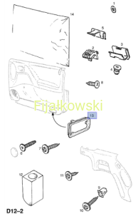 WSPORNIK LAMPKI DRZWI - OPEL OMEGA B