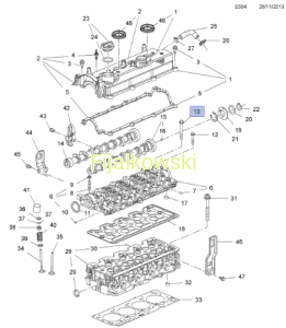 WKRĘT,  OBUDOWA WAŁKA ROZRZĄDU DO GŁOWICY CYLINDRÓW, M10 X 77