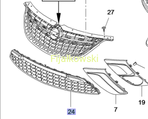 ATRAPA CHŁODNICY, GRILL DOLNY - ZAFIRA C