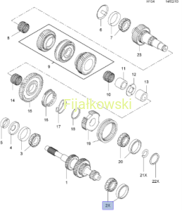 ŁOŻYSKO WAŁECZKOWE 25 X 52 X 16.25 - OPEL MOVANO A/B, VIVARO A/B