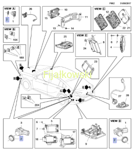 PIERŚCIEŃ USTALAJĄCY CZUJNIK PARKOWANIA - INSIGNIA B