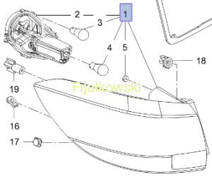 Lampa (lewy-tył) - Opel ASTRA K 