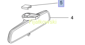 Płytka ustalająca lusterko wewnętrzne