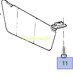 ŚRUBA,  3.5 X 22, MOCOWANIE OSŁONY PRZECIWSŁONECZNEJ 