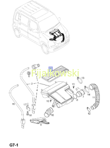 filtr powietrza - Opel AGILA 1.3DT