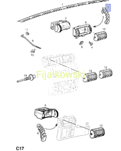 kratka wylotu powietrza - ASTRA F
