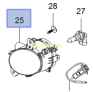 HALOGEN PRAWY - OPEL MERIVA B, CORSA D/E
