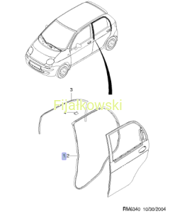 USZCZELKA DRZWI TYŁ - SPARK