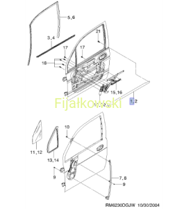 LISTWA DRZWI PRZEDNICH - MATIZ/SPARK