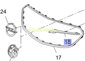 LISTWA KRATY CHŁODNICY (LEWA) - OPEL MOKKA/MOKKA X 