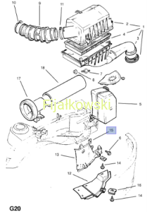 Nakrętka zaciskowa mocowania nadkola 4,8mm