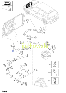 WĄŻ WLOTOWY CHŁODNICY (GÓRNY) - OPEL ASTRA H