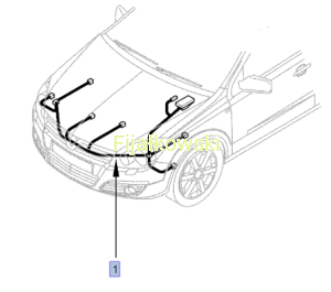 WIĄZKA ELEKTRYCZNA REFLEKTORÓW - OPEL ASTRA-H