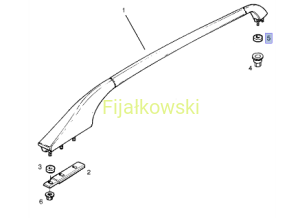 Uszczelka pod reling (tylna) - OPEL ASTRA CLASSIC, ASTRA F