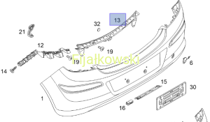 ŚLIZG TYLNY ŚRODKOWY - CORSA-D/E