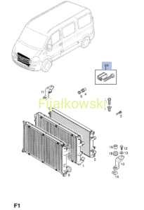Zestaw montażowy chłodnicy do pokrywy