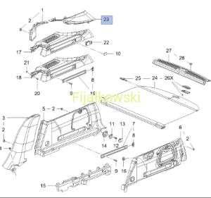 PANEL BAGAŻNIKA (LEWY-TYŁ) - OPEL ASTRA K 