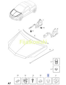 Odbój gumowy maski - CORSA B TIGRA B
