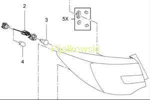 LAMPA (PRAWY-TYŁ) - OPEL ASTRA J (LIMUZYNA)